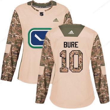 Adidas Vancouver Canucks #10 Pavel Bure Camo Authentic 2017 Veterans Day Women’s Stitched NHL Jersey