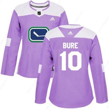 Adidas Vancouver Canucks #10 Pavel Bure Purple Authentic Fights Cancer Women’s Stitched NHL Jersey