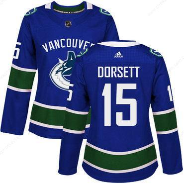 Adidas Vancouver Canucks #15 Derek Dorsett Blue Home Authentic Women’s Stitched NHL Jersey