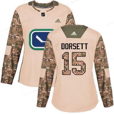 Adidas Vancouver Canucks #15 Derek Dorsett Camo Authentic 2017 Veterans Day Women’s Stitched NHL Jersey