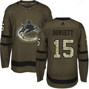 Adidas Vancouver Canucks #15 Derek Dorsett Green Salute To Service Youth Stitched NHL Jersey