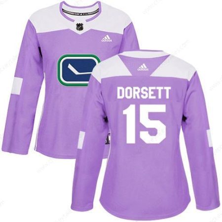 Adidas Vancouver Canucks #15 Derek Dorsett Purple Authentic Fights Cancer Women’s Stitched NHL Jersey