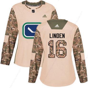 Adidas Vancouver Canucks #16 Trevor Linden Camo Authentic 2017 Veterans Day Women’s Stitched NHL Jersey