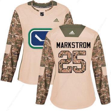 Adidas Vancouver Canucks #25 Jacob Markstrom Camo Authentic 2017 Veterans Day Women’s Stitched NHL Jersey