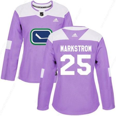 Adidas Vancouver Canucks #25 Jacob Markstrom Purple Authentic Fights Cancer Women’s Stitched NHL Jersey