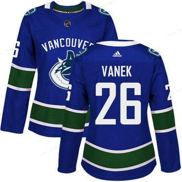 Adidas Vancouver Canucks #26 Thomas Vanek Blue Home Authentic Women’s Stitched NHL Jersey