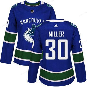 Adidas Vancouver Canucks #30 Ryan Miller Blue Home Authentic Women’s Stitched NHL Jersey