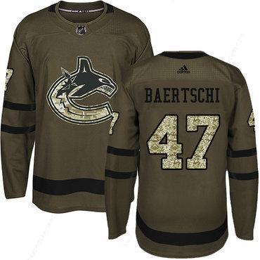 Adidas Vancouver Canucks #47 Sven Baertschi Green Salute To Service Youth Stitched NHL Jersey