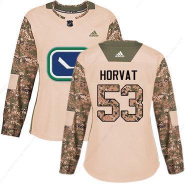 Adidas Vancouver Canucks #53 Bo Horvat Camo Authentic 2017 Veterans Day Women’s Stitched NHL Jersey