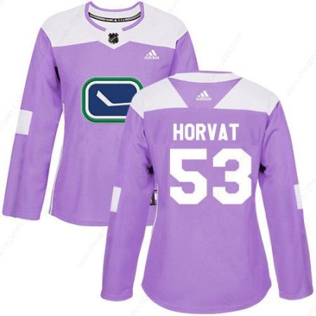 Adidas Vancouver Canucks #53 Bo Horvat Purple Authentic Fights Cancer Women’s Stitched NHL Jersey