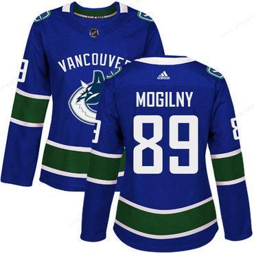 Adidas Vancouver Canucks #89 Alexander Mogilny Blue Home Authentic Women’s Stitched NHL Jersey