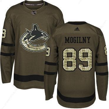 Adidas Vancouver Canucks #89 Alexander Mogilny Green Salute To Service Youth Stitched NHL Jersey