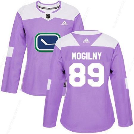 Adidas Vancouver Canucks #89 Alexander Mogilny Purple Authentic Fights Cancer Women’s Stitched NHL Jersey