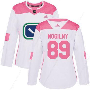 Adidas Vancouver Canucks #89 Alexander Mogilny White Pink Authentic Fashion Women’s Stitched NHL Jersey