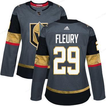 Adidas Vegas Golden Golden Knights #29 Marc-Andre Fleury Grey Home Authentic Women’s Stitched NHL Jersey