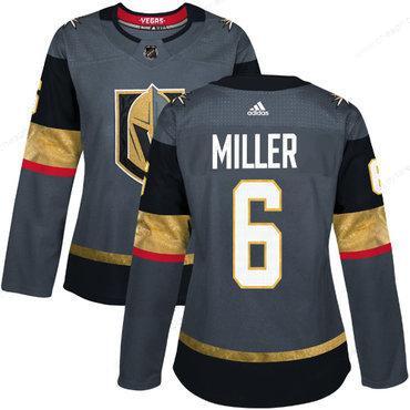 Adidas Vegas Golden Golden Knights #6 Colin Miller Grey Home Authentic Women’s Stitched NHL Jersey