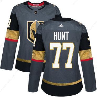 Adidas Vegas Golden Golden Knights #77 Brad Hunt Grey Home Authentic Women’s Stitched NHL Jersey