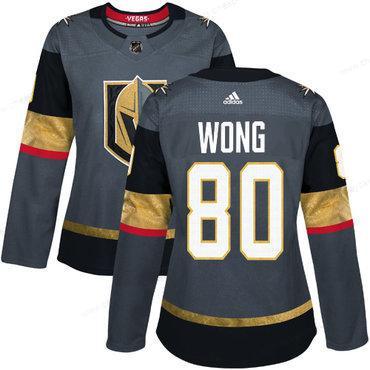 Adidas Vegas Golden Golden Knights #80 Tyler Wong Grey Home Authentic Women’s Stitched NHL Jersey
