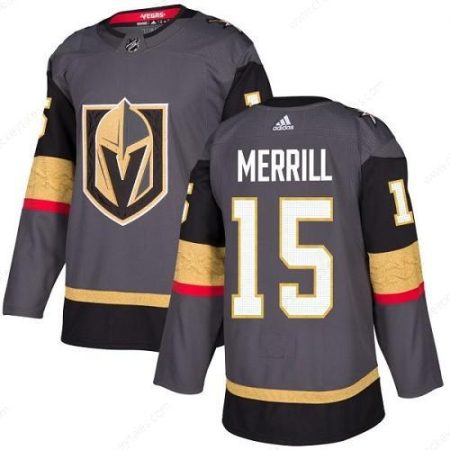 Adidas Vegas Golden Knights #15 Men’s Jon Merrill Authentic Gray Home NHL Jersey