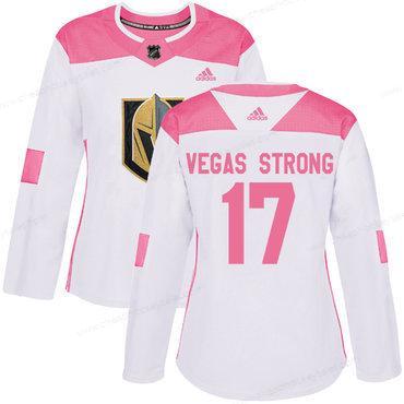 Adidas Vegas Golden Knights #17 Vegas Strong White Pink Authentic Fashion Women’s Stitched NHL Jersey