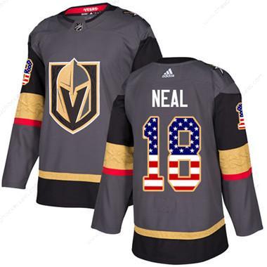 Adidas Vegas Golden Knights #18 James Neal Grey Home Authentic Usa Flag Stitched Youth NHL Jersey