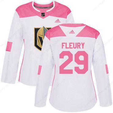 Adidas Vegas Golden Knights #29 Marc-Andre Fleury White Pink Authentic Fashion Women’s Stitched NHL Jersey