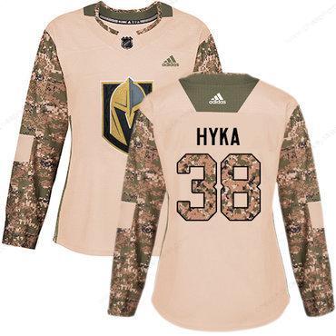 Adidas Vegas Golden Knights #38 Tomas Hyka Camo Authentic 2017 Veterans Day Women’s Stitched NHL Jersey