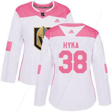 Adidas Vegas Golden Knights #38 Tomas Hyka White Pink Authentic Fashion Women’s Stitched NHL Jersey