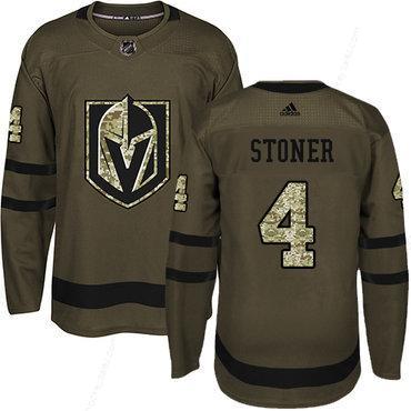 Adidas Vegas Golden Knights #4 Clayton Stoner Green Salute To Service Stitched Youth NHL Jersey