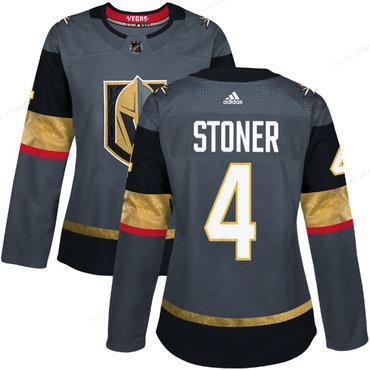 Adidas Vegas Golden Knights #4 Clayton Stoner Grey Home Authentic Women’s Stitched NHL Jersey