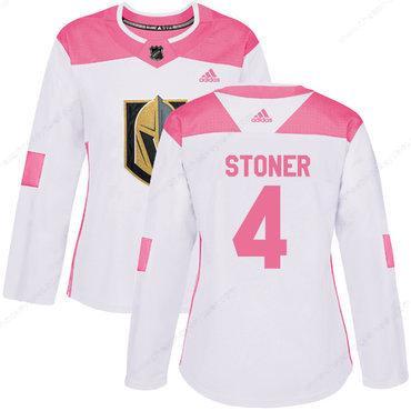 Adidas Vegas Golden Knights #4 Clayton Stoner White Pink Authentic Fashion Women’s Stitched NHL Jersey