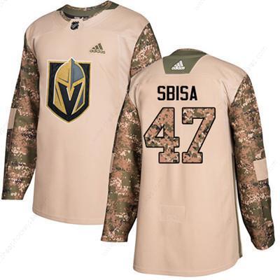 Adidas Vegas Golden Knights #47 Luca Sbisa Camo Authentic 2017 Veterans Day Stitched Youth NHL Jersey