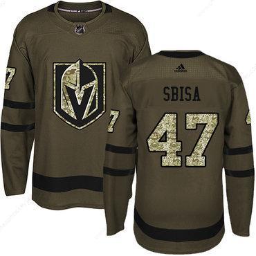 Adidas Vegas Golden Knights #47 Luca Sbisa Green Salute To Service Stitched Youth NHL Jersey