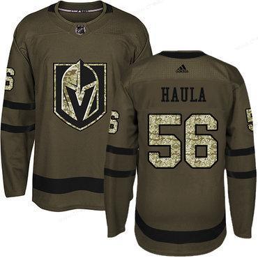 Adidas Vegas Golden Knights #56 Erik Haula Green Salute To Service Stitched Youth NHL Jersey