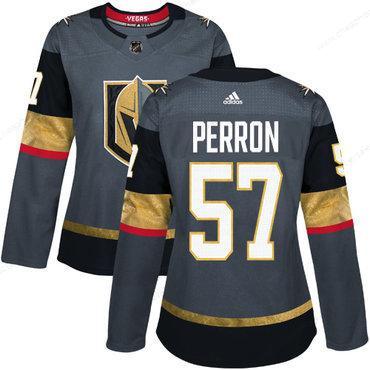 Adidas Vegas Golden Knights #57 David Perron Grey Home Authentic Women’s Stitched NHL Jersey