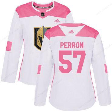 Adidas Vegas Golden Knights #57 David Perron White Pink Authentic Fashion Women’s Stitched NHL Jersey