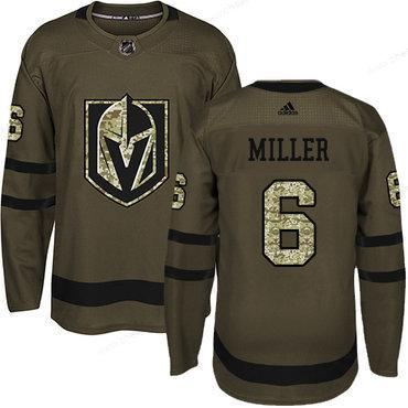 Adidas Vegas Golden Knights #6 Colin Miller Green Salute To Service Stitched Youth NHL Jersey