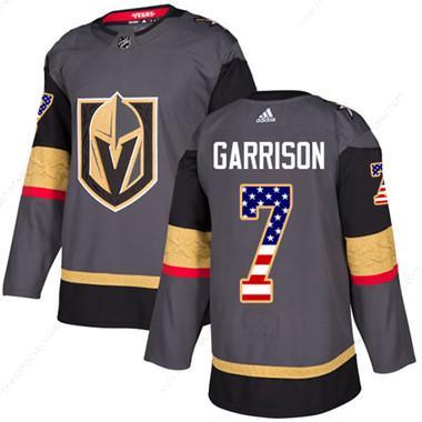 Adidas Vegas Golden Knights #7 Jason Garrison Grey Home Authentic Usa Flag Stitched Youth NHL Jersey