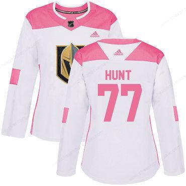 Adidas Vegas Golden Knights #77 Brad Hunt White Pink Authentic Fashion Women’s Stitched NHL Jersey