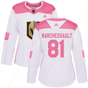 Adidas Vegas Golden Knights #81 Jonathan Marchessault White Pink Authentic Fashion Women’s Stitched NHL Jersey