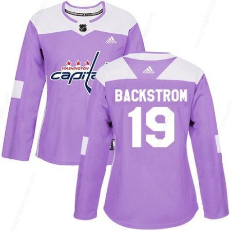 Adidas Washington Capitals #19 Nicklas Backstrom Purple Authentic Fights Cancer Women’s Stitched NHL Jersey