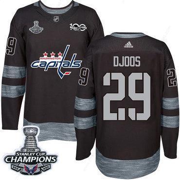 Adidas Washington Capitals #29 Christian Djoos Black 1917-2017 100Th Anniversary Stanley Cup Final Champions Stitched NHL Jersey