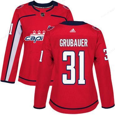 Adidas Washington Capitals #31 Philipp Grubauer Red Home Authentic Women’s Stitched NHL Jersey