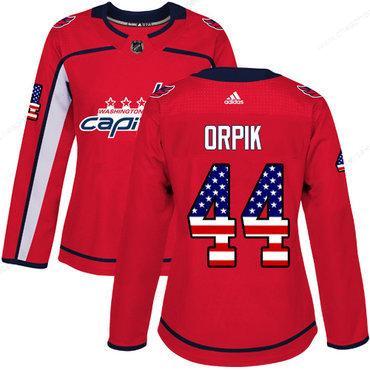 Adidas Washington Capitals #44 Brooks Orpik Red Home Authentic Usa Flag Women’s Stitched NHL Jersey