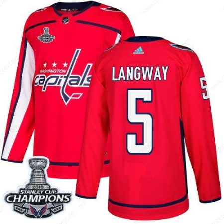 Adidas Washington Capitals #5 Rod Langway Red Home Authentic Stanley Cup Final Champions Stitched NHL Jersey