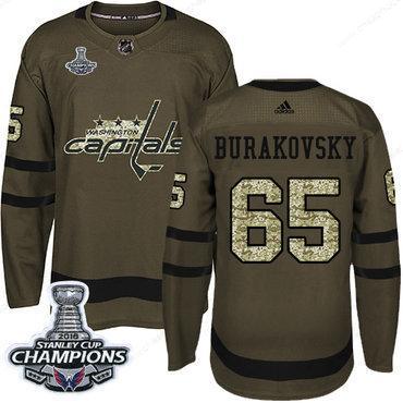 Adidas Washington Capitals #65 Andre Burakovsky Green Salute To Service Stanley Cup Final Champions Stitched NHL Jersey