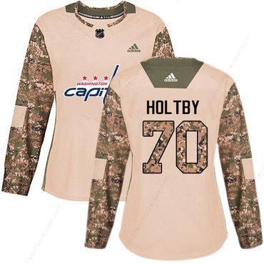 Adidas Washington Capitals #70 Braden Holtby Camo Authentic 2017 Veterans Day Women’s Stitched NHL Jersey