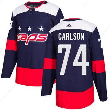 Adidas Washington Capitals #74 John Carlson Navy Authentic 2018 Stadium Series Stitched Youth NHL Jersey