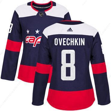 Adidas Washington Capitals #8 Alex Ovechkin Navy Authentic 2018 Stadium Series Women’s Stitched NHL Jersey