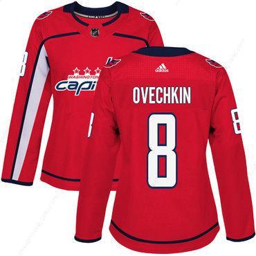 Adidas Washington Capitals #8 Alex Ovechkin Red Home Authentic Women’s Stitched NHL Jersey